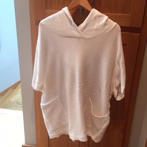 James Perse Knit Mesh Hooded Pullover.